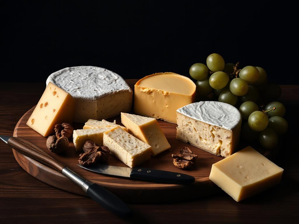 Tábua de queijos artesanais franceses